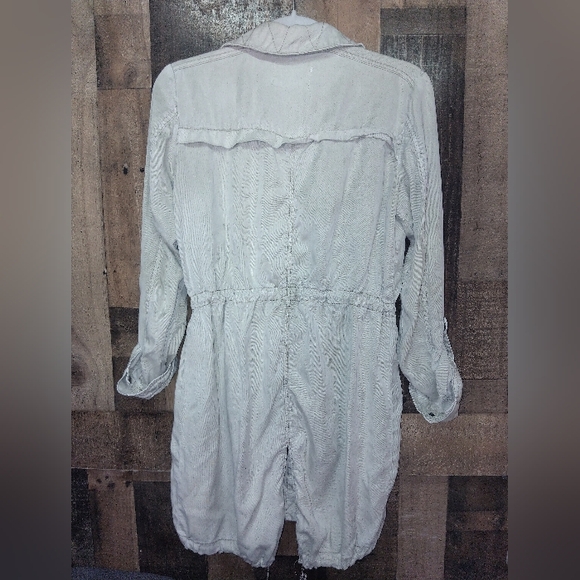 Anthropologie Manto Field Jacket, Khaki Lightweight, Drawstring Waist Size Small - Picture 7 of 9